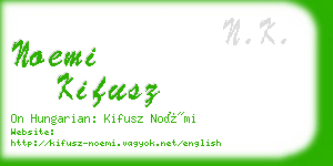 noemi kifusz business card